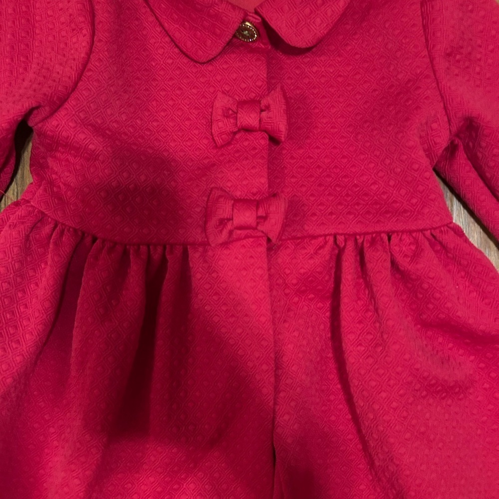 Purple Rose Girl’s Red Pea Coat - Picture 4 of 12